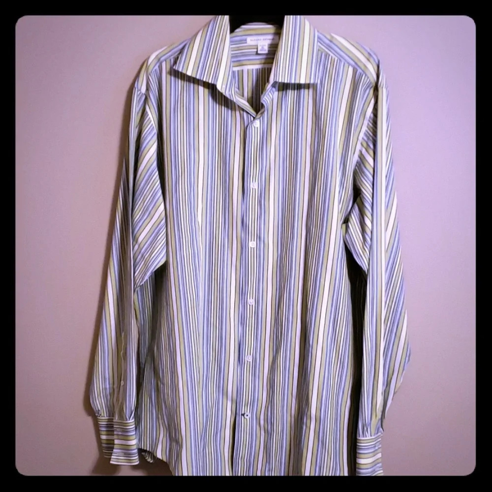 Long sleeve striped dress shirt banana republic